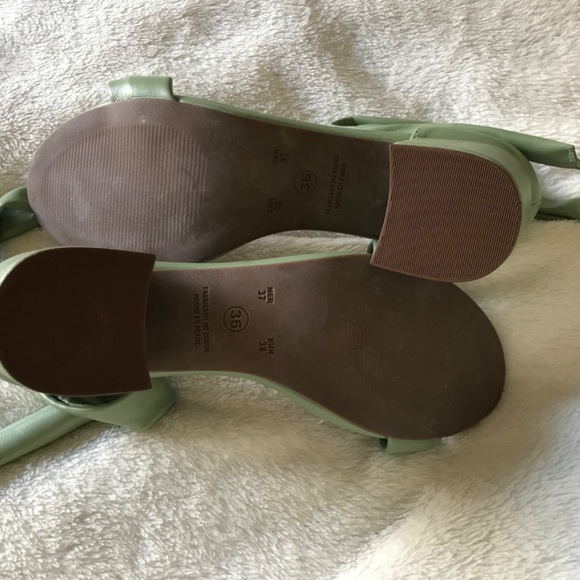 SATINATO of Brazil  Pistachio Green Women’s Sandals Sz 7 - Picture 9 of 10